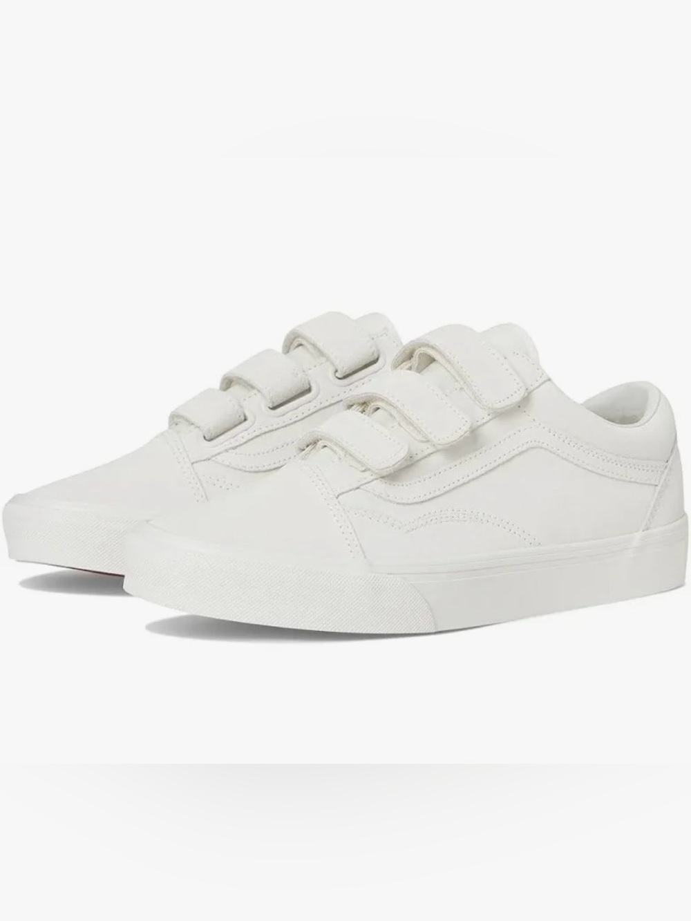 Old Skool V Triple Velcro Low-Top Sneakers in White - Unisex